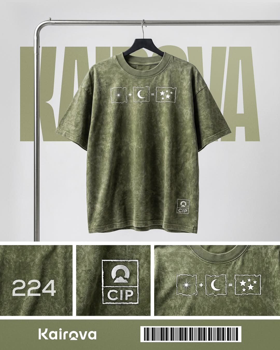 Celestial Equation Tee — Olive